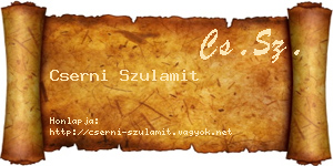 Cserni Szulamit névjegykártya